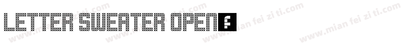 Letter Sweater Open字体转换